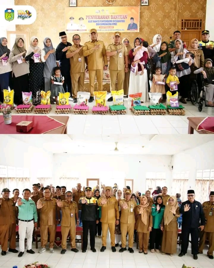 Bupati Tebo Serahkan Bantuan Alat Bantu dan Bantuan Program S-Empat Genting di Rimbo Ulu dan Rimbo Bujang