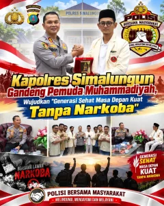 Kapolres Simalungun Gandeng Pemuda Muhammadiyah, Wujudkan ” Generasi Sehat Masa Depan Kuat Tanpa Narkoba”