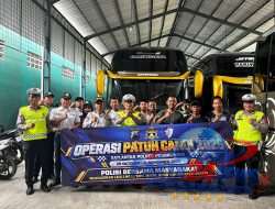 Satlantas Purbalingga Ramp Check Bus Pariwisata di Kemangkon