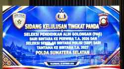Wujudkan SDM Unggul dan Presisi, Wakapolda Sumsel Pimpin Sidang Kelulusan PAG dan SBP Panda 2026
