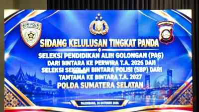 Wujudkan SDM Unggul dan Presisi, Wakapolda Sumsel Pimpin Sidang Kelulusan PAG dan SBP Panda 2026