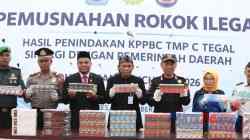Bea Cukai Tegal dan Pemkab Brebes Musnahkan 5,29 Juta Batang Rokok Ilegal dan 43,2 Liter MMEA Senilai Rp7,93 Miliar