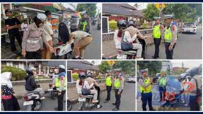 Operasi Patuh Candi 2026, Satlantas Polresta Banyumas Edukasi 85 Pelanggar di Jl. Gatot Subroto