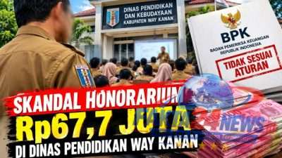Skandal Honorarium Rp67,7 Juta di Dinas Pendidikan Way Kanan: BPK Temukan Narasumber Internal Dibayar dan Tarif Non ASN Di-Mark Up 200%